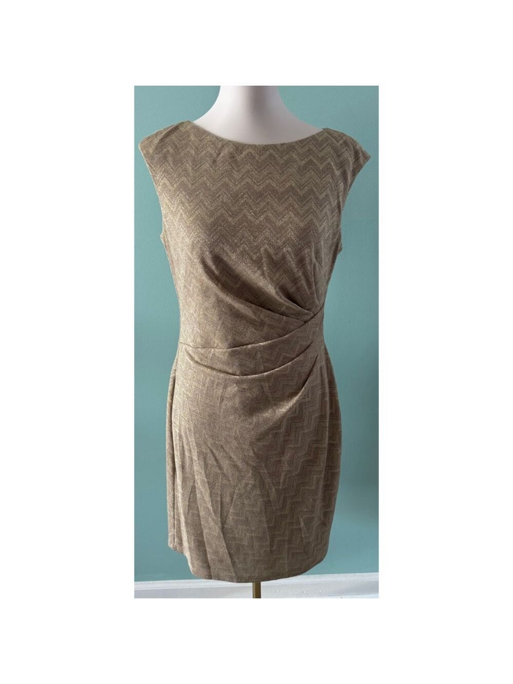 Women's Chaps Gold Dress Size 10
